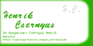 henrik csernyus business card